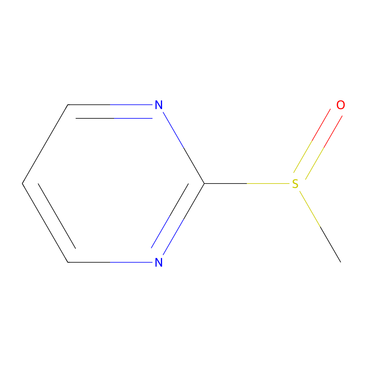 2-(Methylsulfinyl)pyrimidine molecular structure, CAS 14080-19-4