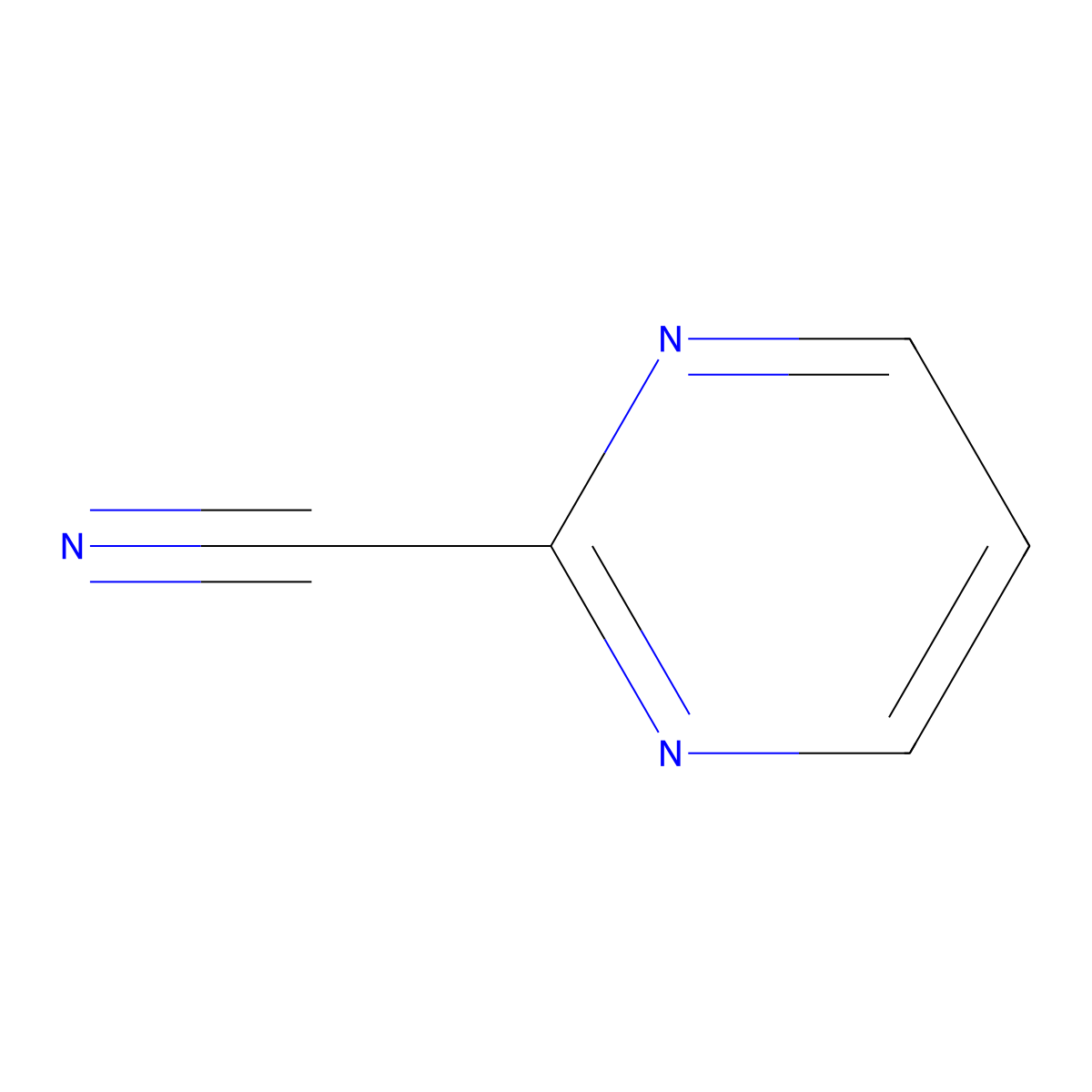 2-Cyanopyrimidine molecular structure, CAS 14080-23-0