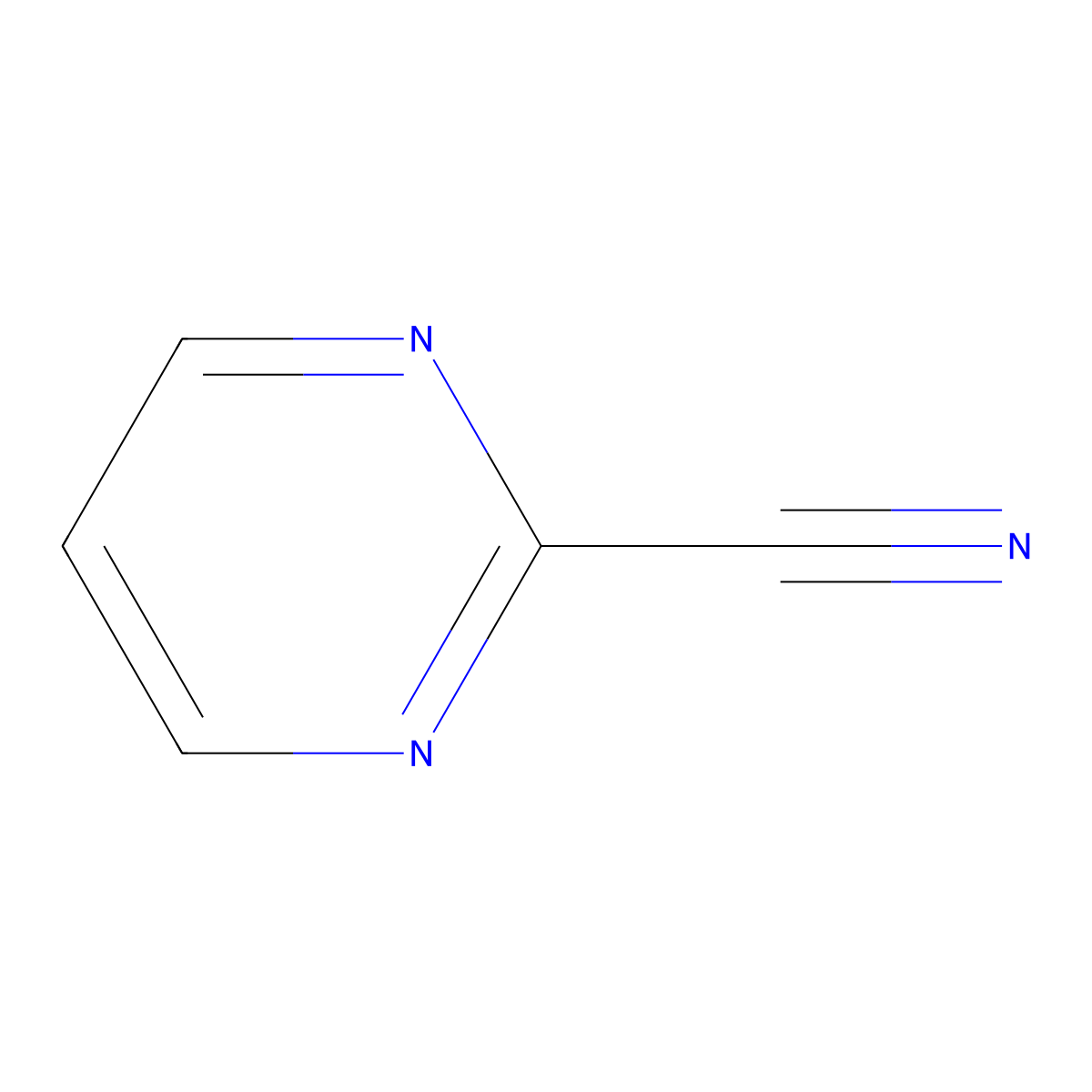 2-Cyanopyrimidine molecular structure, CAS 14080-23-0