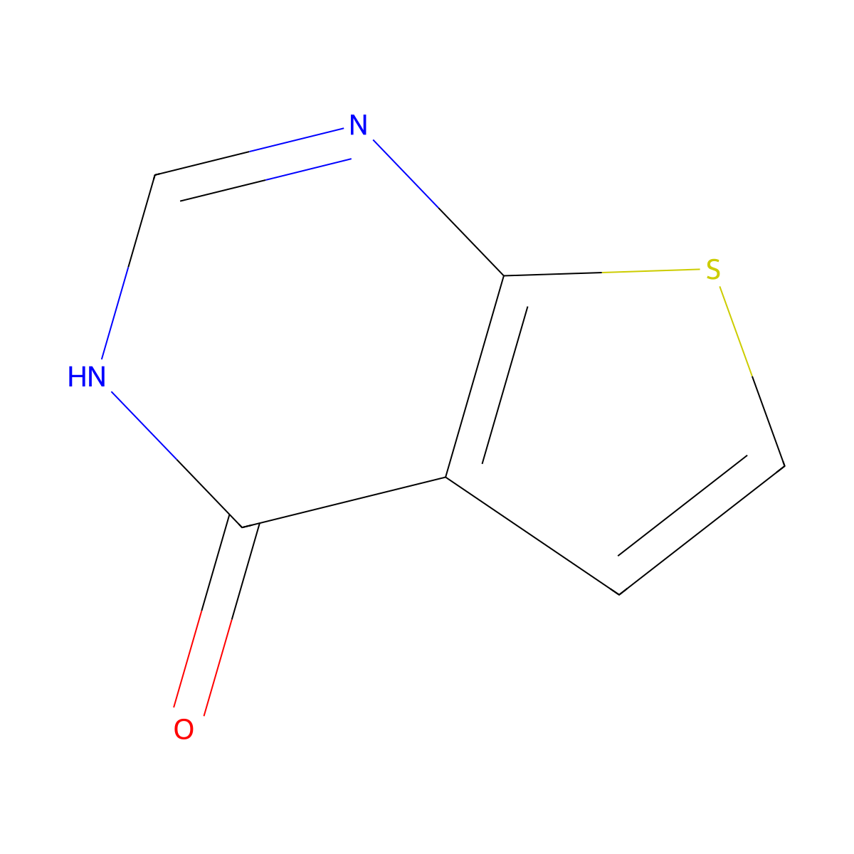 thieno(2,3-d)pyrimidin-4(3H)-one molecular structure, CAS 14080-50-3