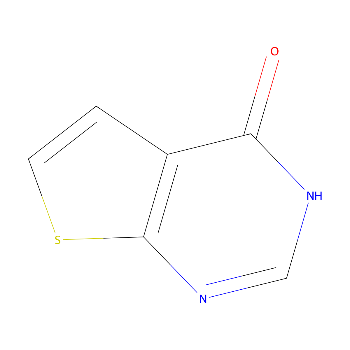 thieno(2,3-d)pyrimidin-4(3H)-one molecular structure, CAS 14080-50-3