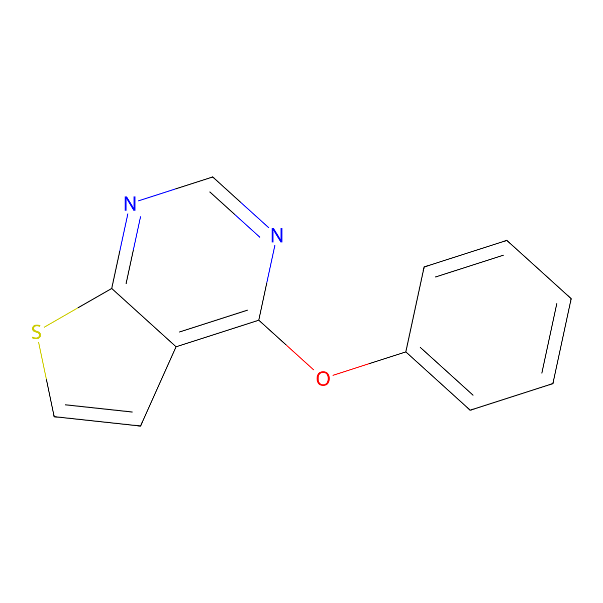 4-Phenoxythieno[2,3-d]pyrimidine molecular structure, CAS 14080-54-7