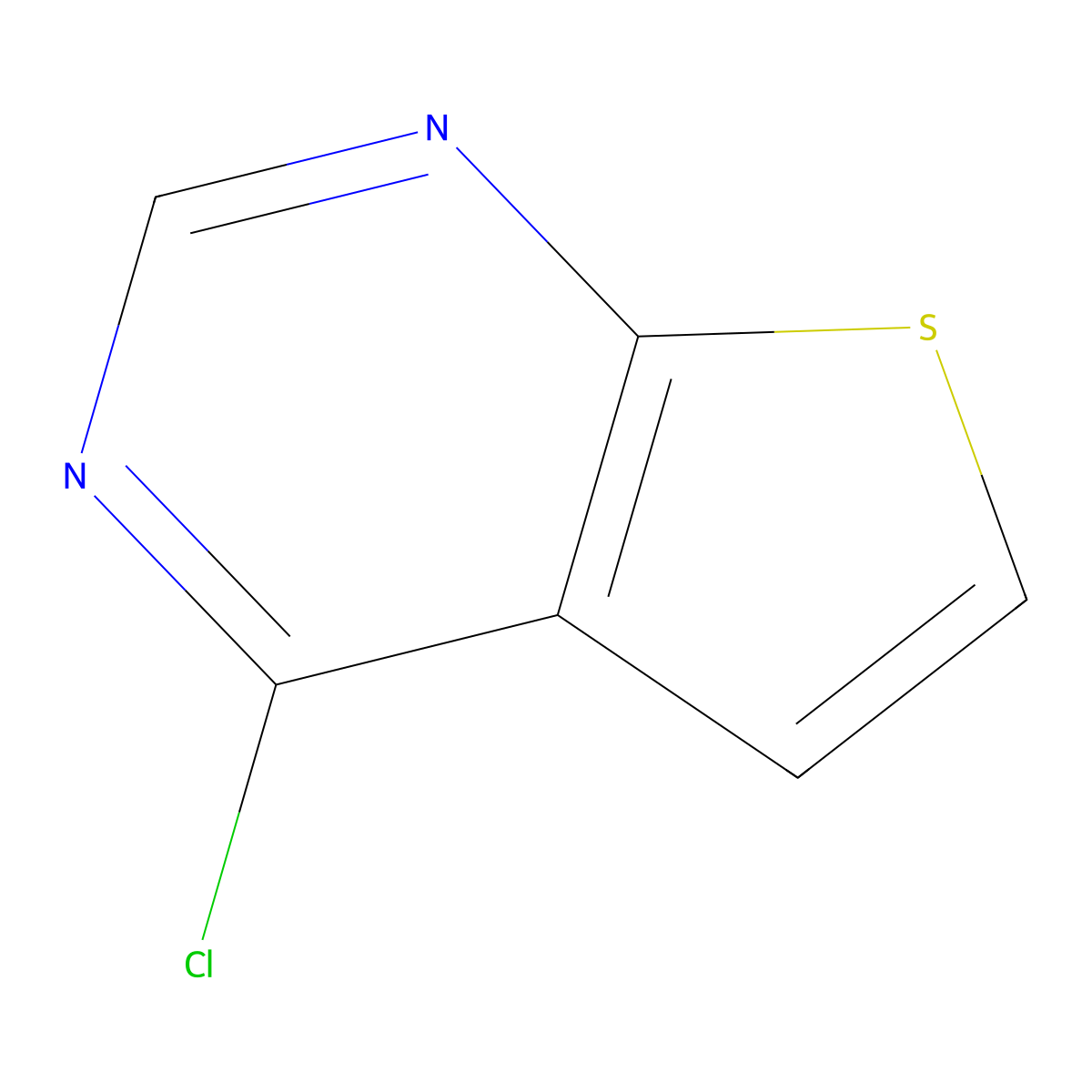 4-Chlorothieno[2,3-d]pyrimidine molecular structure, CAS 14080-59-2