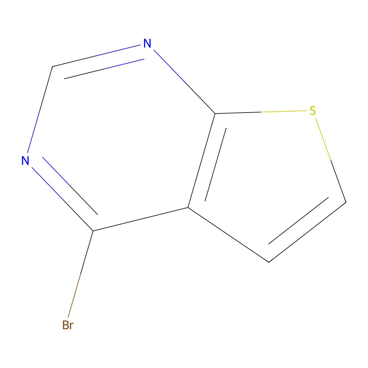 4-Bromothieno[2,3-d]pyrimidine molecular structure, CAS 14080-60-5