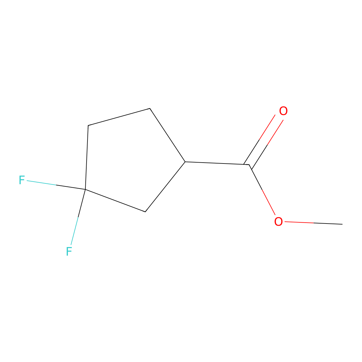 (S)-methyl 3,3-difluorocyclopentanecarboxylate molecular structure, CAS 1408002-87-8