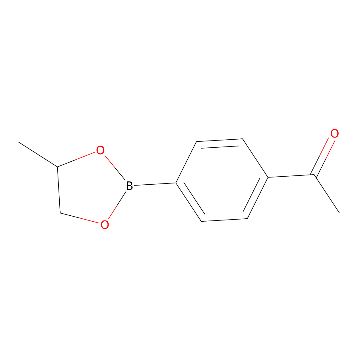 1-[4-(4-Methyl-1,3,2-dioxaborolan-2-yl)phenyl]ethanone molecular structure, CAS 1408003-69-9