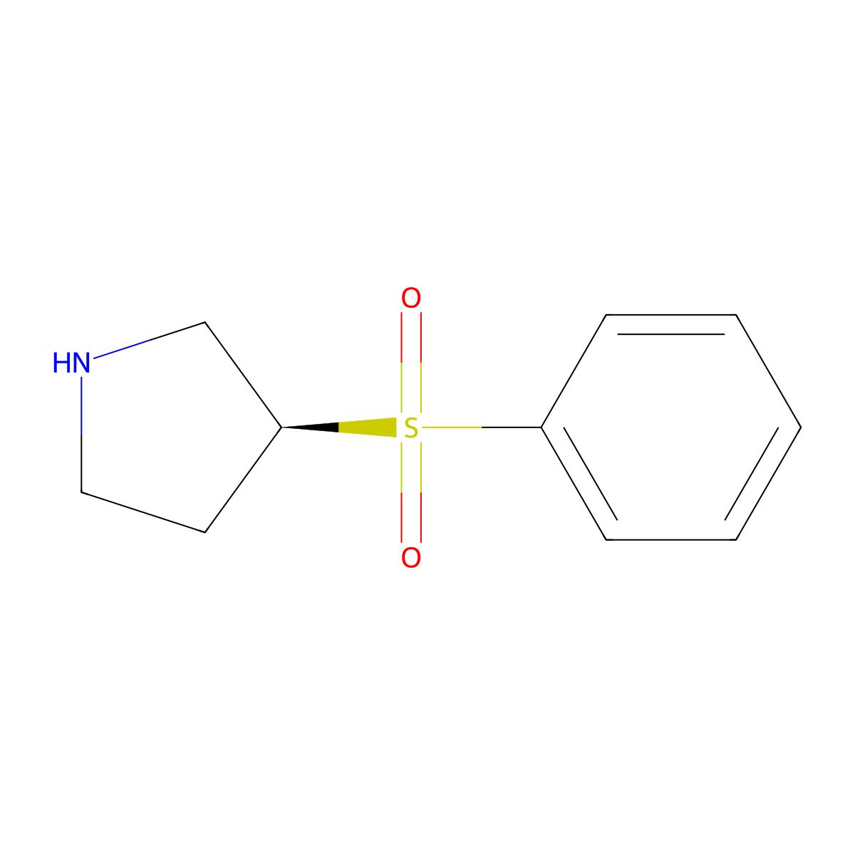 (S)-3-(Phenylsulfonyl)pyrrolidine molecular structure, CAS 1408057-40-8