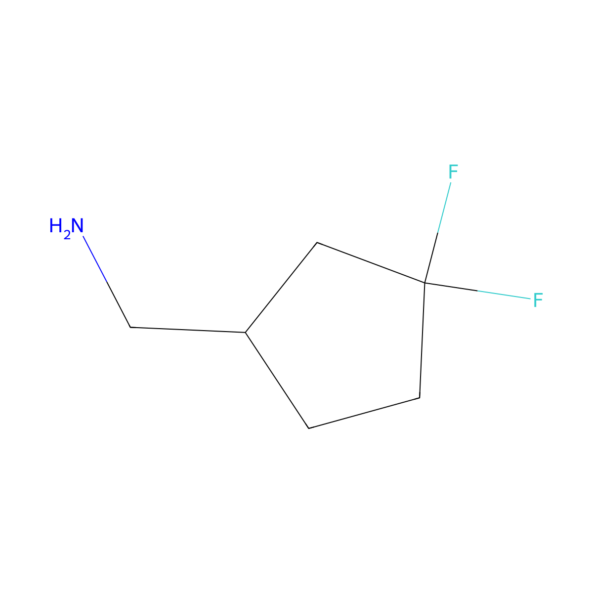 (R)-3,3-Difluoro-cyclopentanemethanamine molecular structure, CAS 1408057-42-0