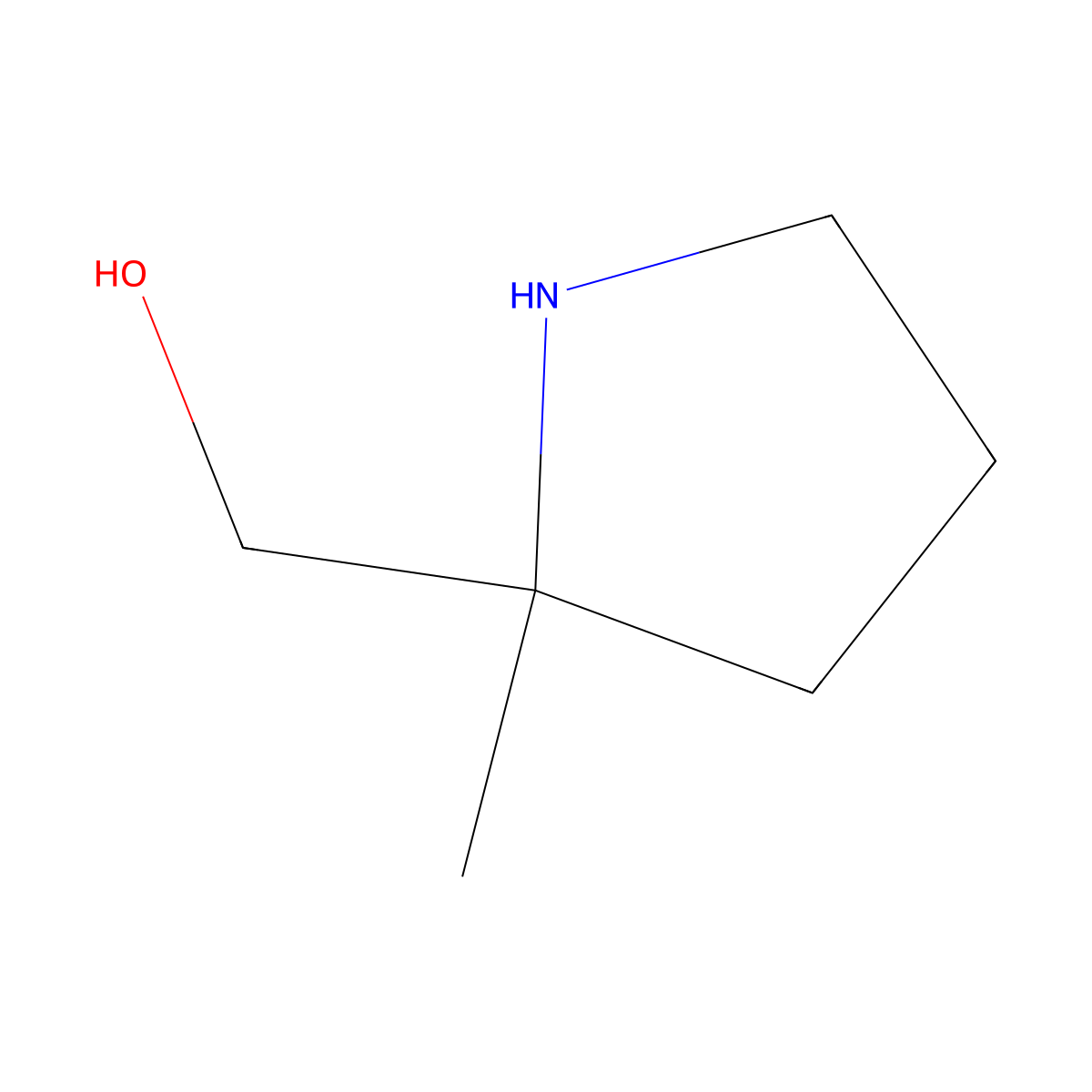 (R)-(2-methylpyrrolidin-2-yl)methanol molecular structure, CAS 1408057-43-1
