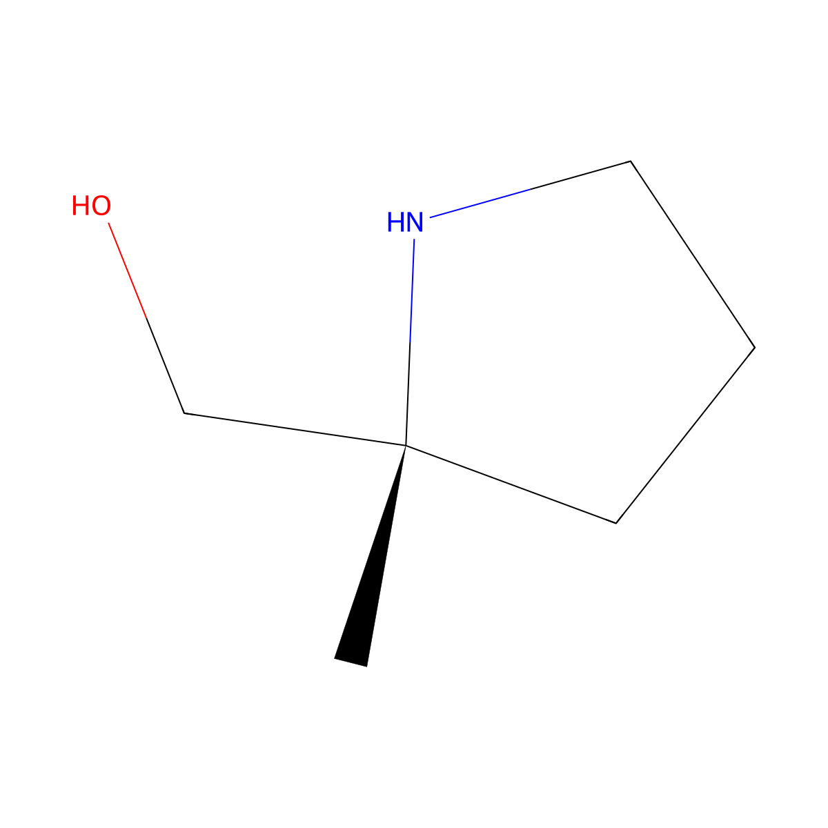(R)-(2-methylpyrrolidin-2-yl)methanol molecular structure, CAS 1408057-43-1