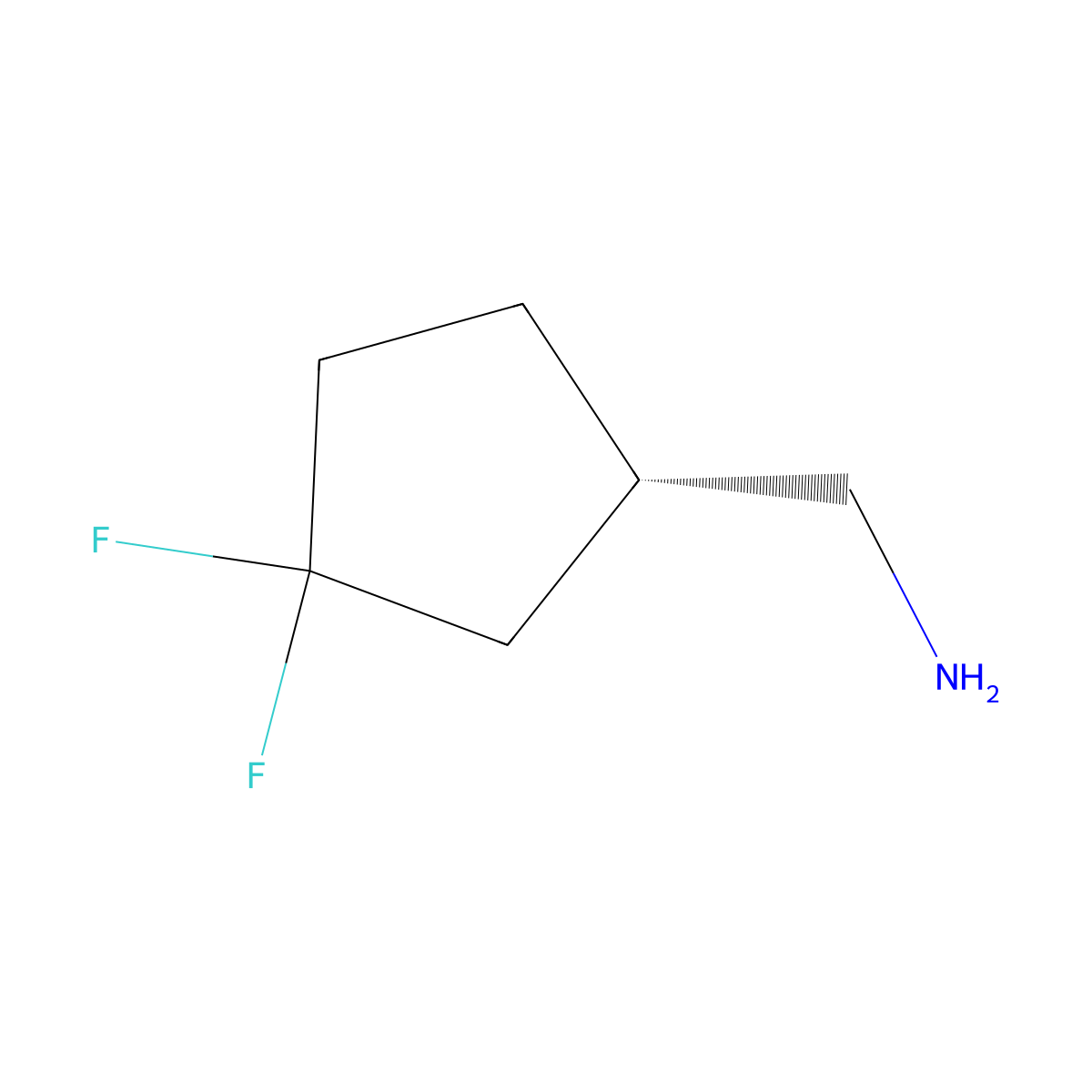 (S)-3,3-Difluoro-cyclopentanemethanamine molecular structure, CAS 1408057-46-4