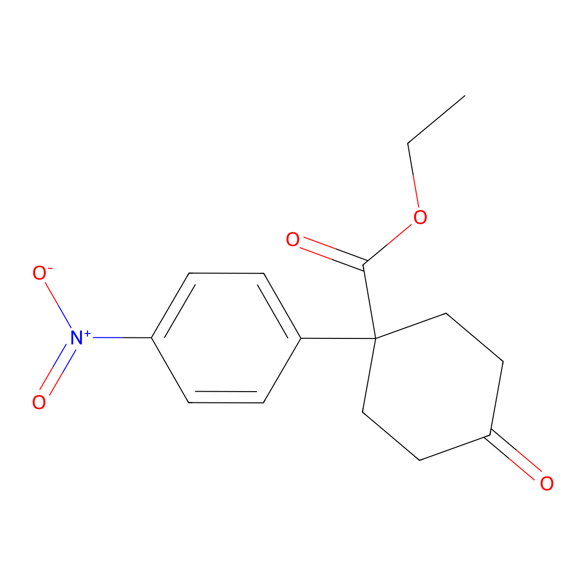 Ethyl 1-(4-Nitrophenyl)-4-oxocyclohexanecarboxylate molecular structure, CAS 1408058-10-5