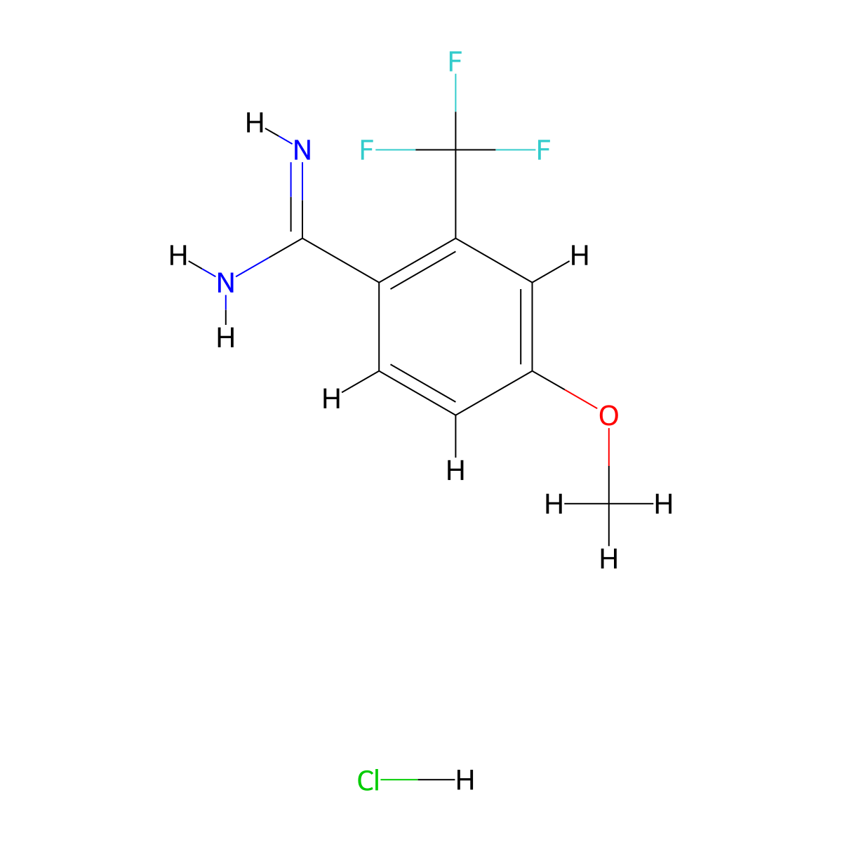 4-Methoxy-2-(trifluoromethyl)benzamidine Hydrochloride molecular structure, CAS 1408058-12-7