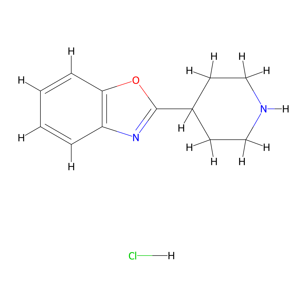 2-(4-Piperidyl)benzoxazole Hydrochloride molecular structure, CAS 1408058-13-8