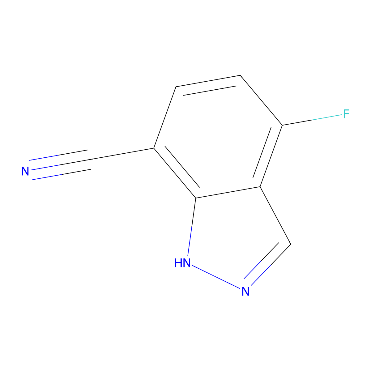 4-Fluoro-1H-indazole-7-carbonitrile molecular structure, CAS 1408058-17-2
