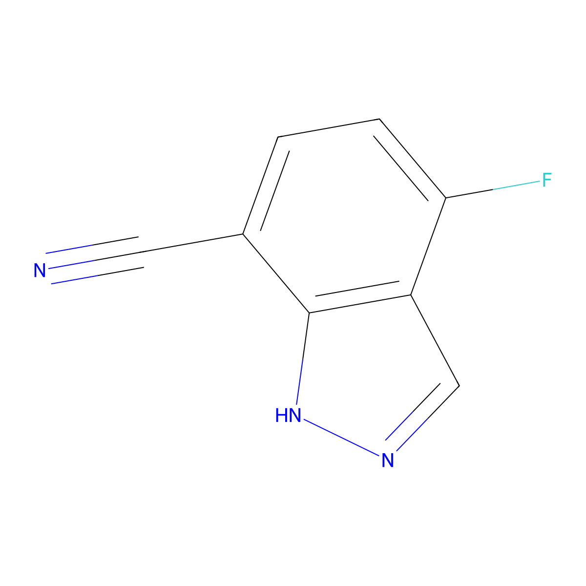 4-Fluoro-1H-indazole-7-carbonitrile molecular structure, CAS 1408058-17-2