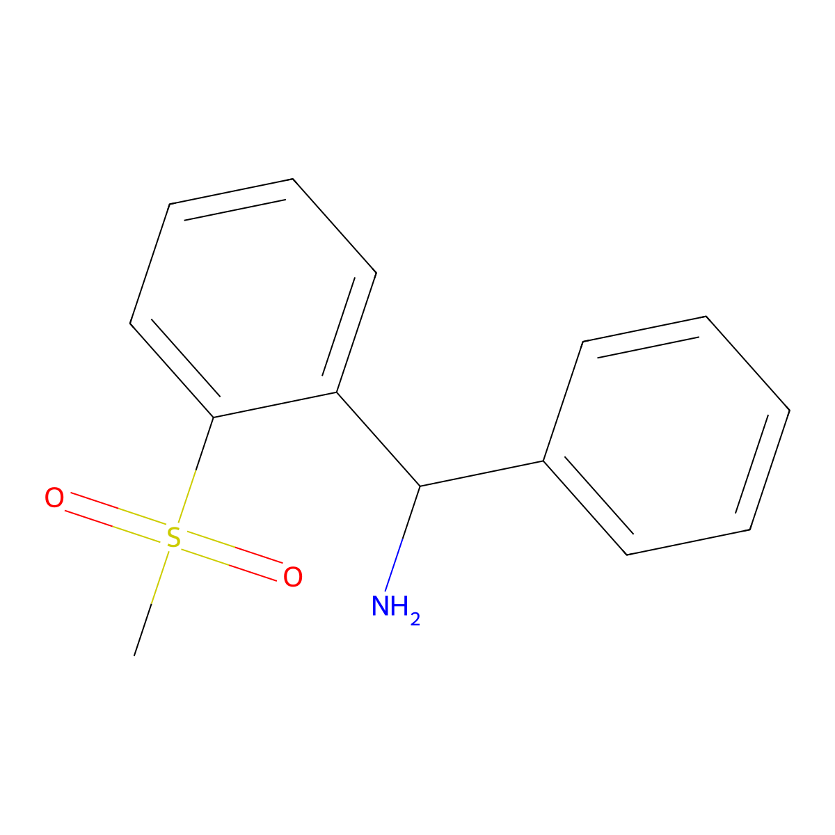(2-(Methylsulfonyl)phenyl)(phenyl)methanamine molecular structure, CAS 1408058-18-3