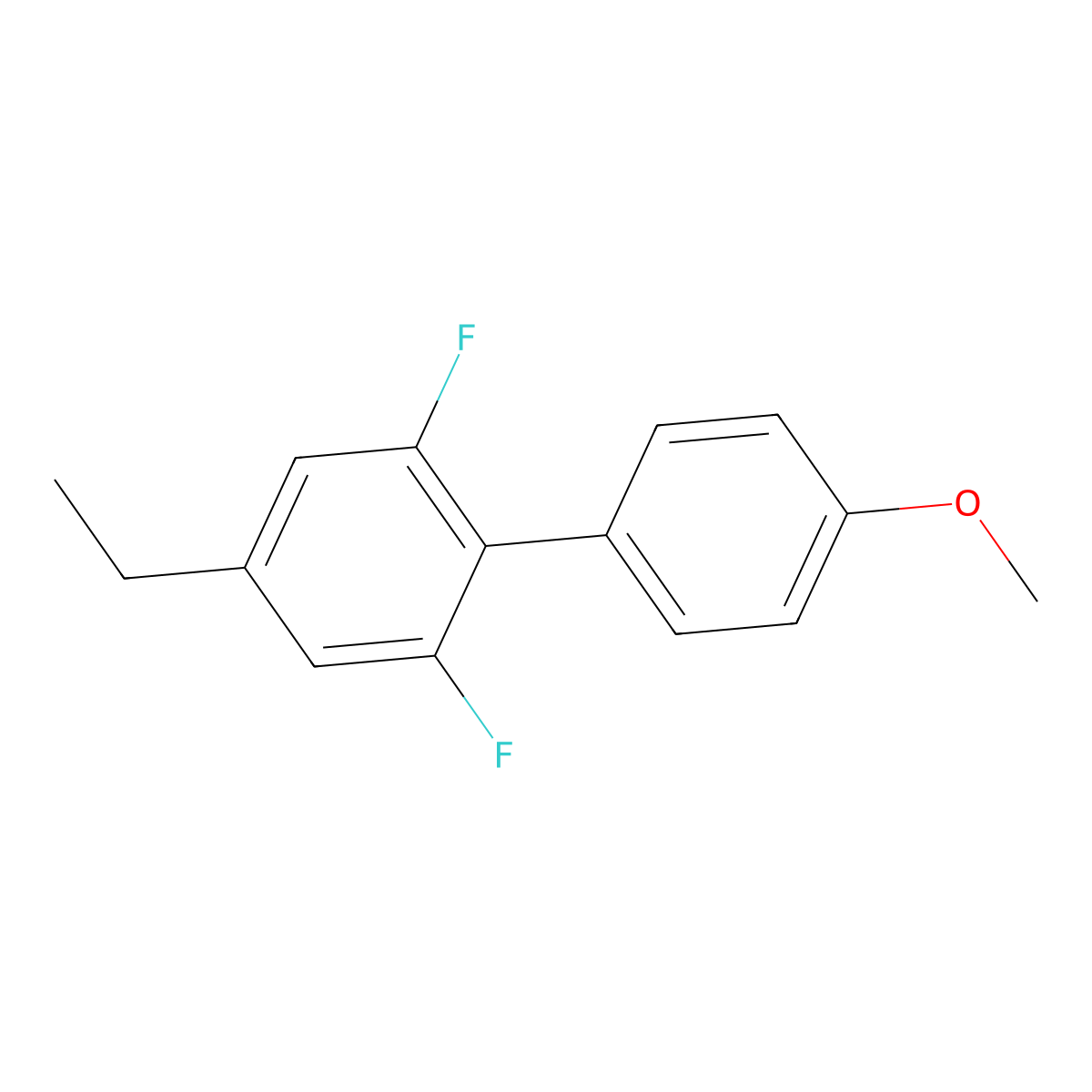 4-Ethyl-2,6-difluoro-4'-methoxy-1,1'-biphenyl molecular structure, CAS 1408060-98-9