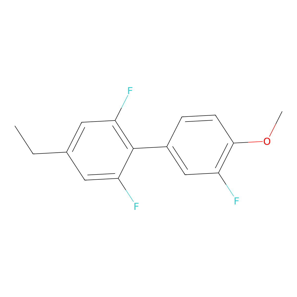4-Ethyl-2,3',6-trifluoro-4'-methoxy-1,1'-biphenyl molecular structure, CAS 1408061-10-8