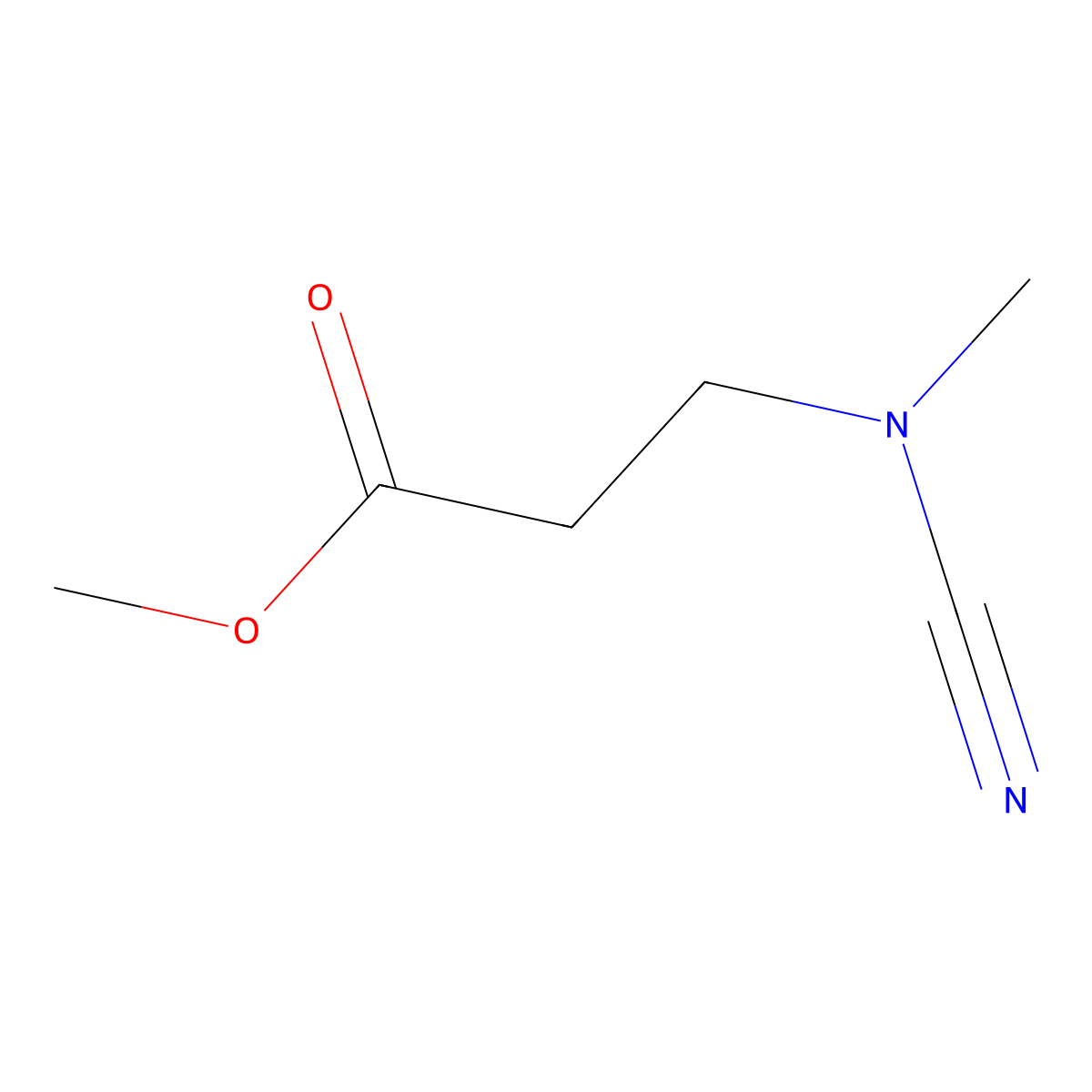 Methyl 3-[cyano(methyl)amino]propanoate molecular structure, CAS 1408064-50-5