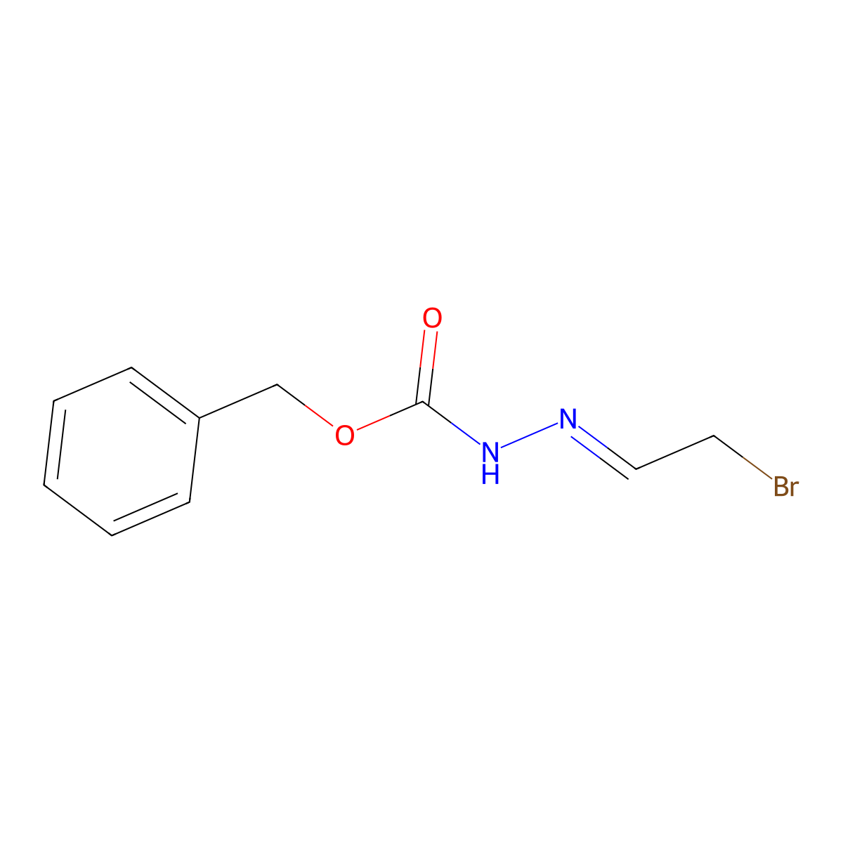 benzyl N-(2-bromoethylideneamino)carbamate molecular structure, CAS 1408064-95-8