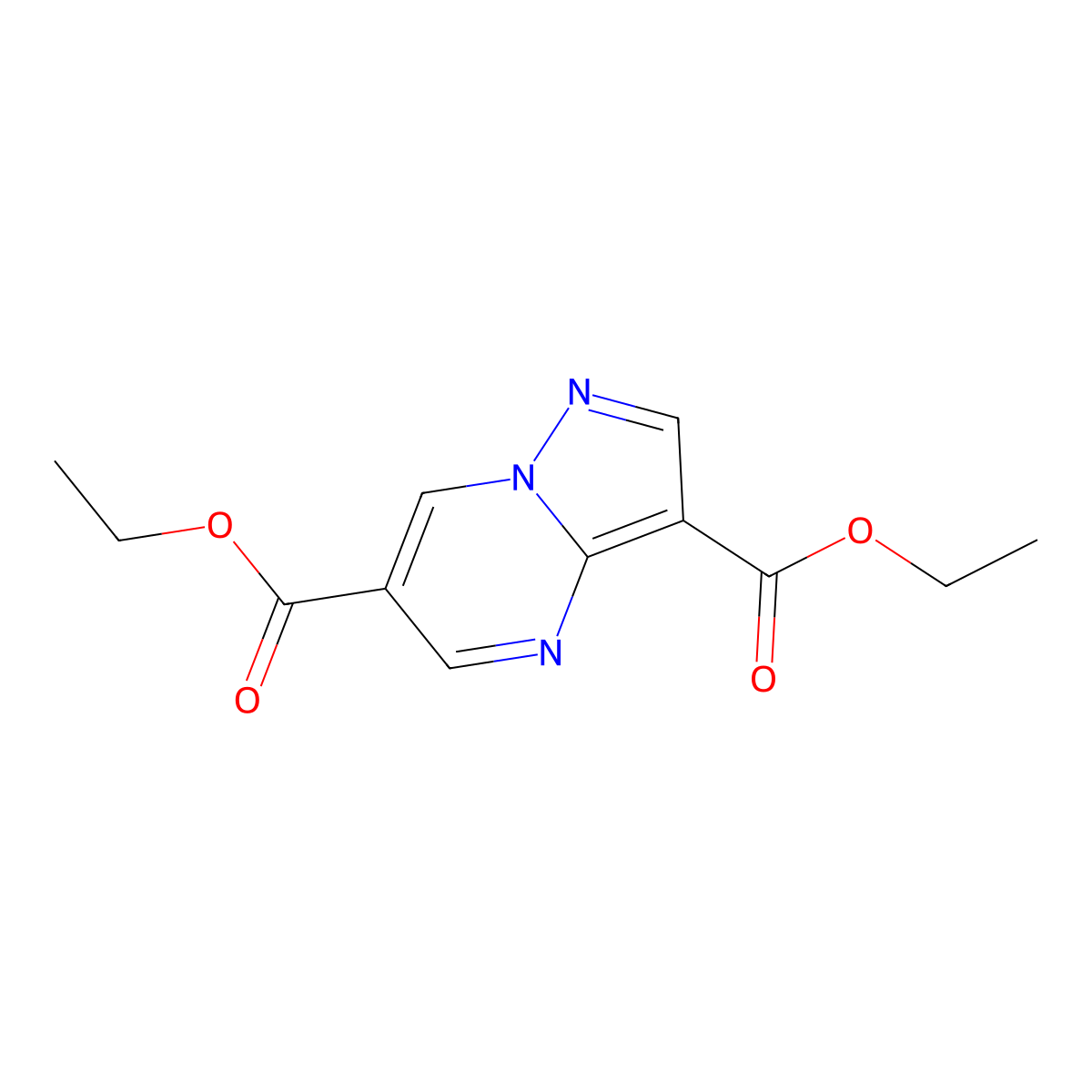 Pyrazolo[1,5-a]pyrimidine-3,6-dicarboxylic acid diethyl ester molecular structure, CAS 1408074-47-4