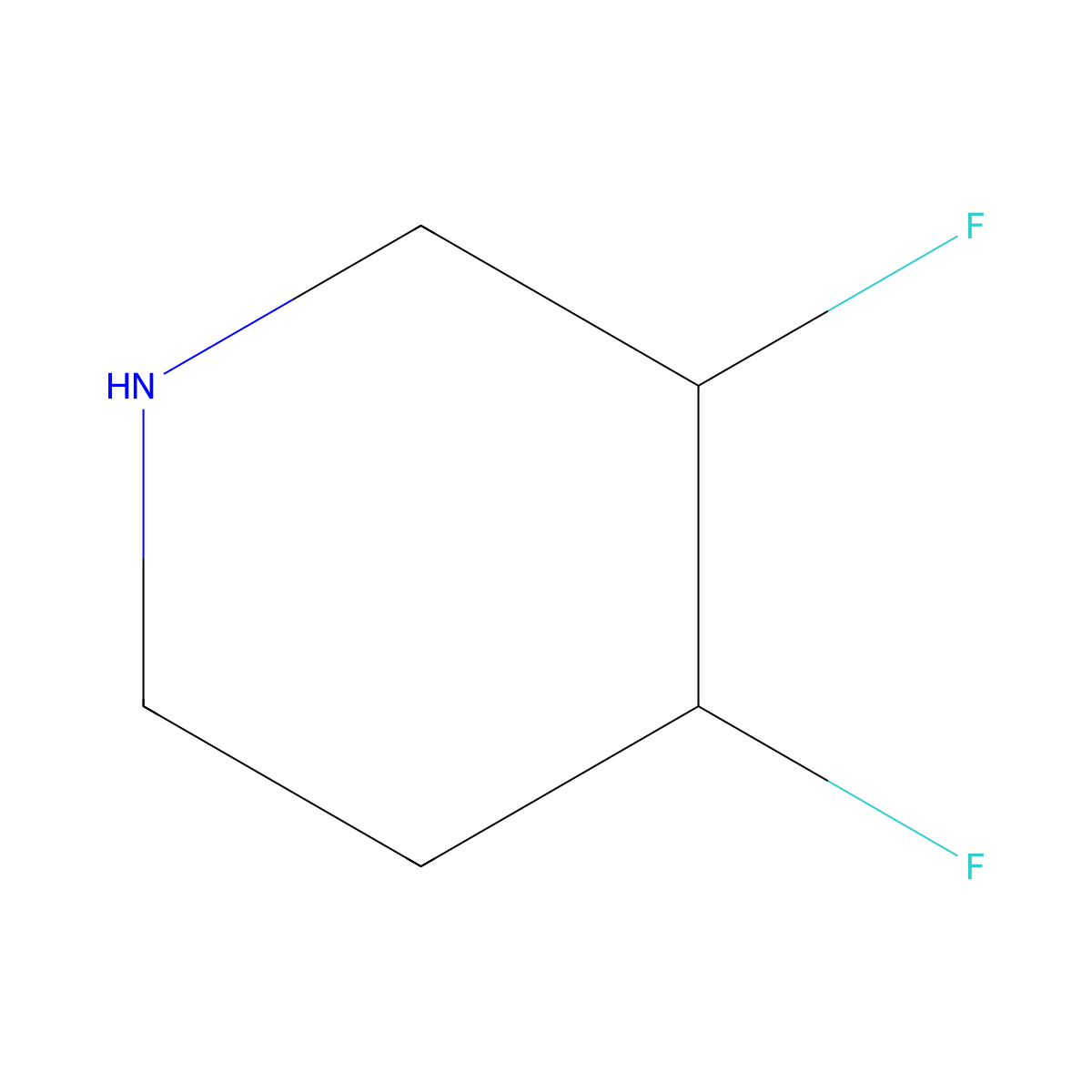 (3R,4R)-3,4-Difluoropiperidine molecular structure, CAS 1408074-50-9