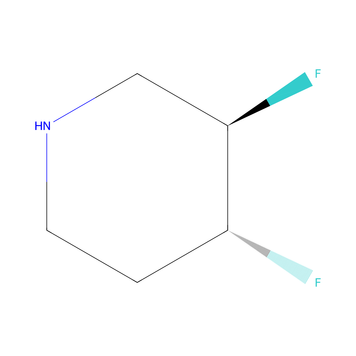 (3R,4R)-3,4-Difluoropiperidine molecular structure, CAS 1408074-50-9