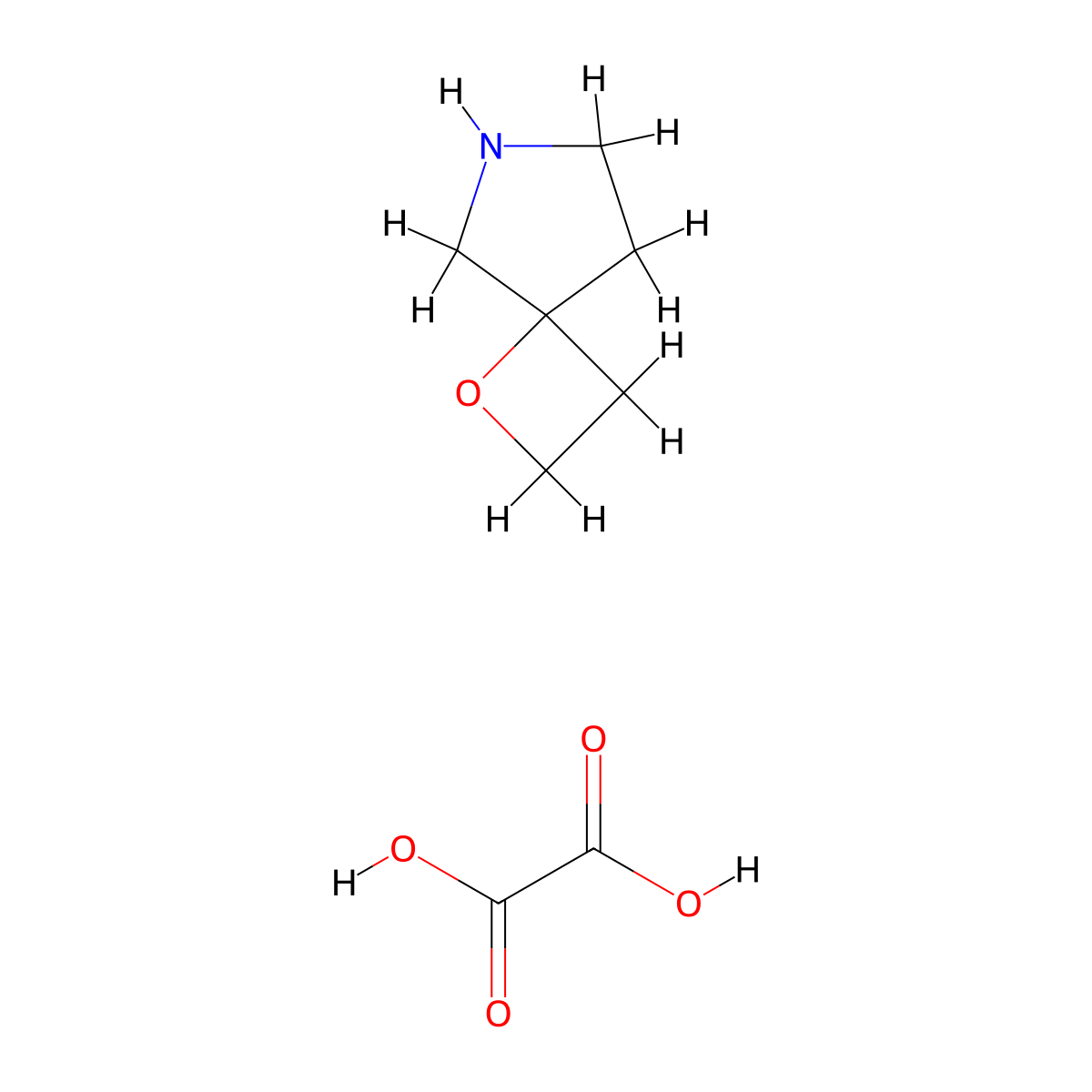 1-Oxa-6-azaspiro[3.4]octane oxalate molecular structure, CAS 1408074-51-0