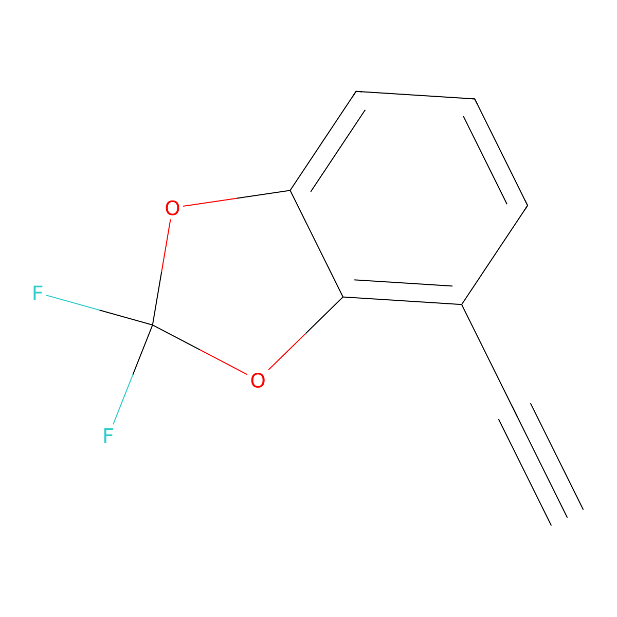 4-Ethynyl-2,2-difluoro-1,3-benzodioxole molecular structure, CAS 1408074-62-3