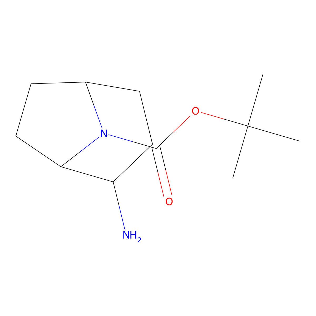 tert-butyl (1R,2S,5R)-2-amino-8-azabicyclo[3.2.1]octane-8-carboxylate molecular structure, CAS 1408074-65-6