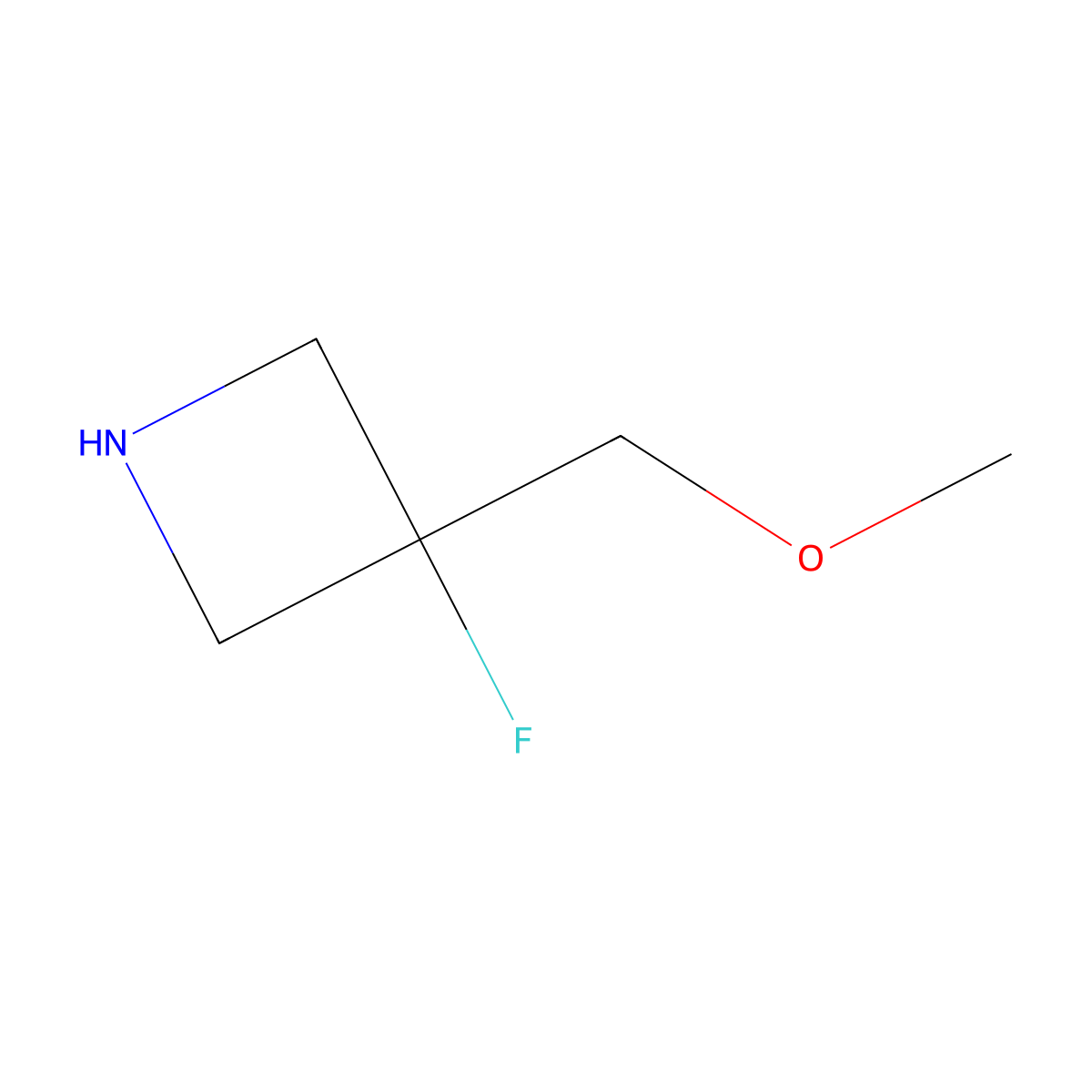 3-(Methoxymethyl)-3-fluoroazetidine molecular structure, CAS 1408074-67-8