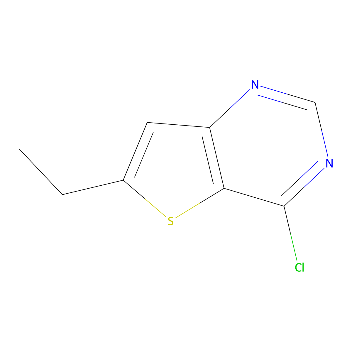 6-Ethyl-4-chlorothieno[3,2-d]pyrimidine molecular structure, CAS 1408074-92-9