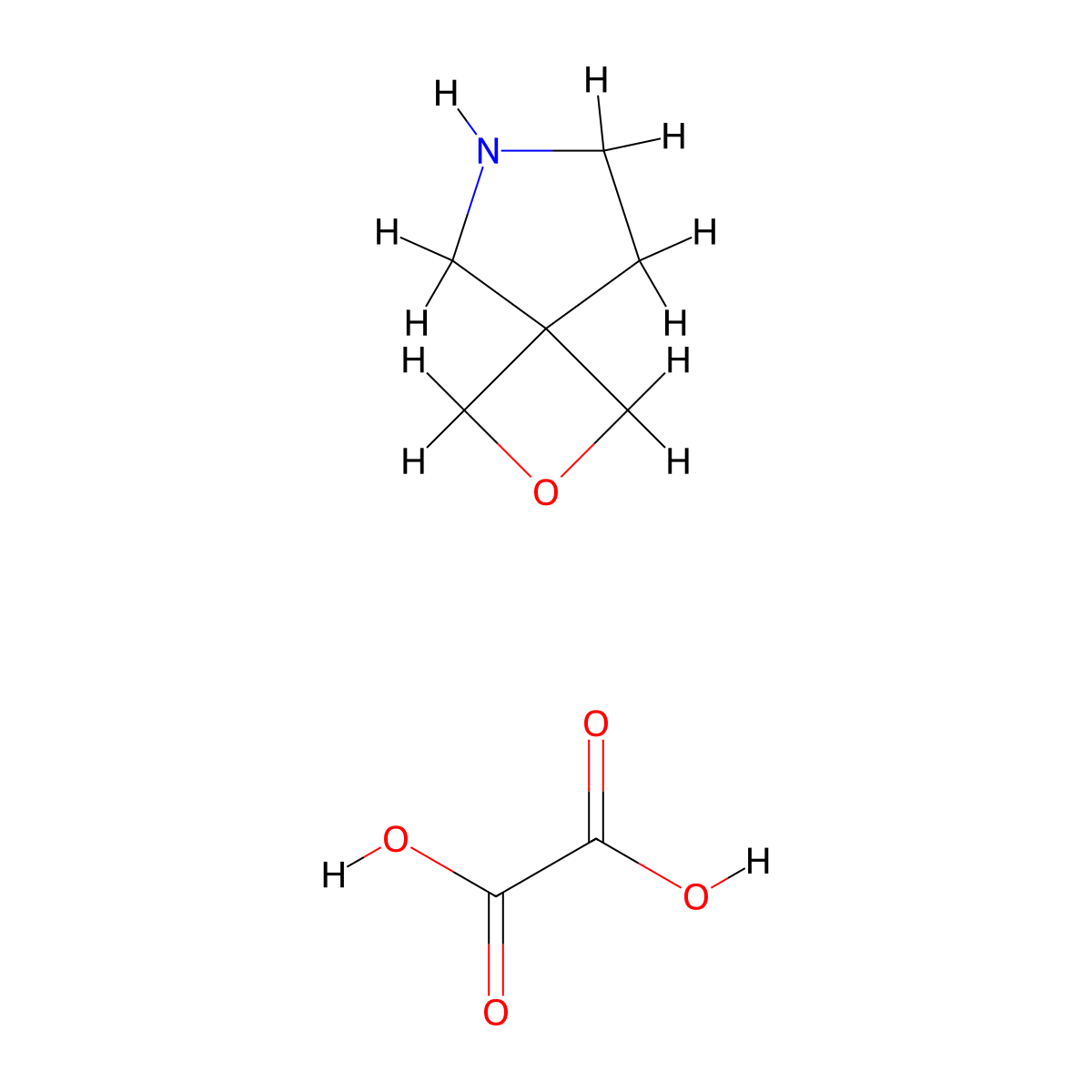 2-Oxa-6-azaspiro[3.4]octane oxalate molecular structure, CAS 1408075-00-2