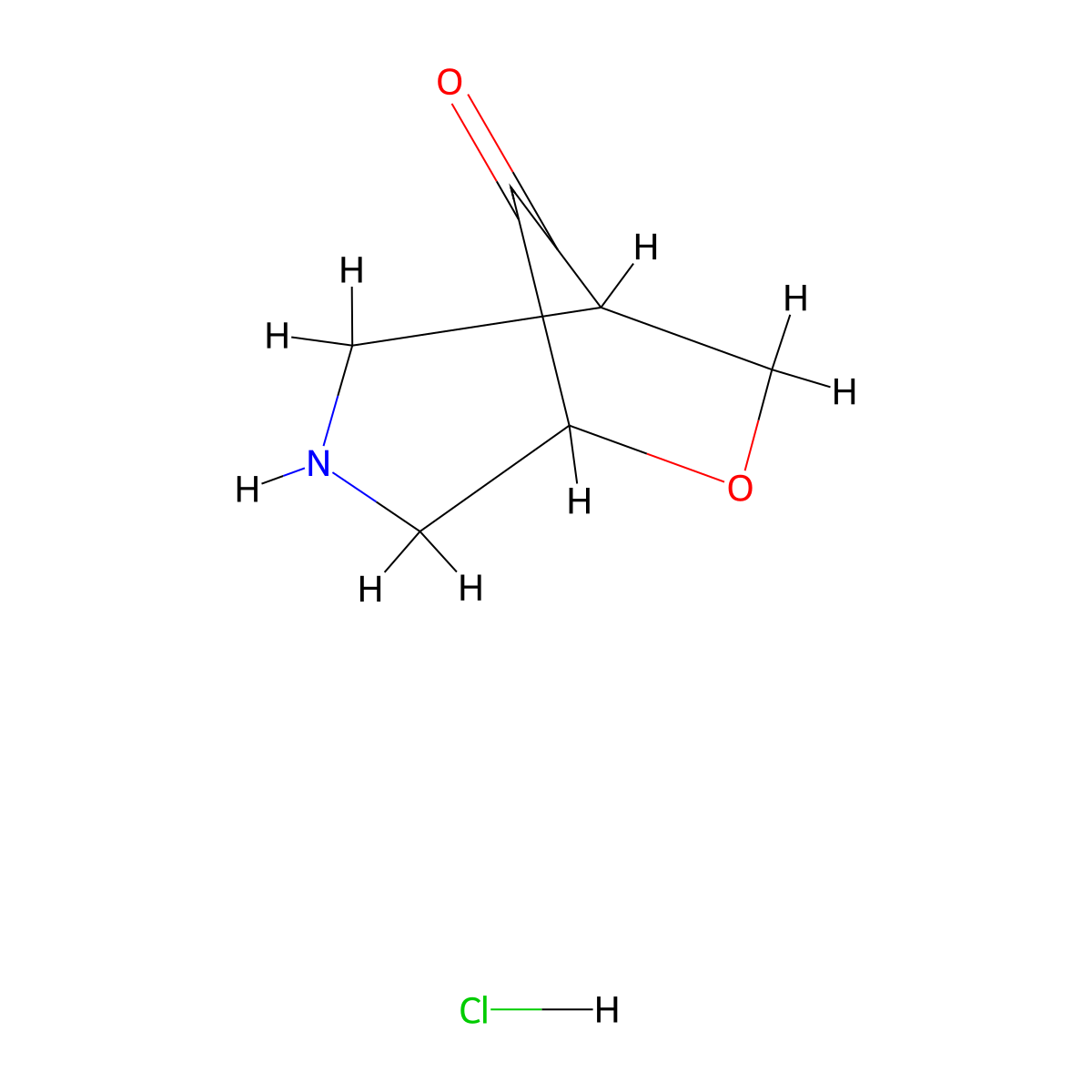 6-Oxa-3-azabicyclo[3.2.1]octan-8-one hydrochloride molecular structure, CAS 1408075-04-6