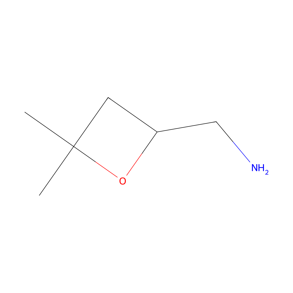 (4,4-Dimethyloxetan-2-yl)methanamine molecular structure, CAS 1408075-08-0