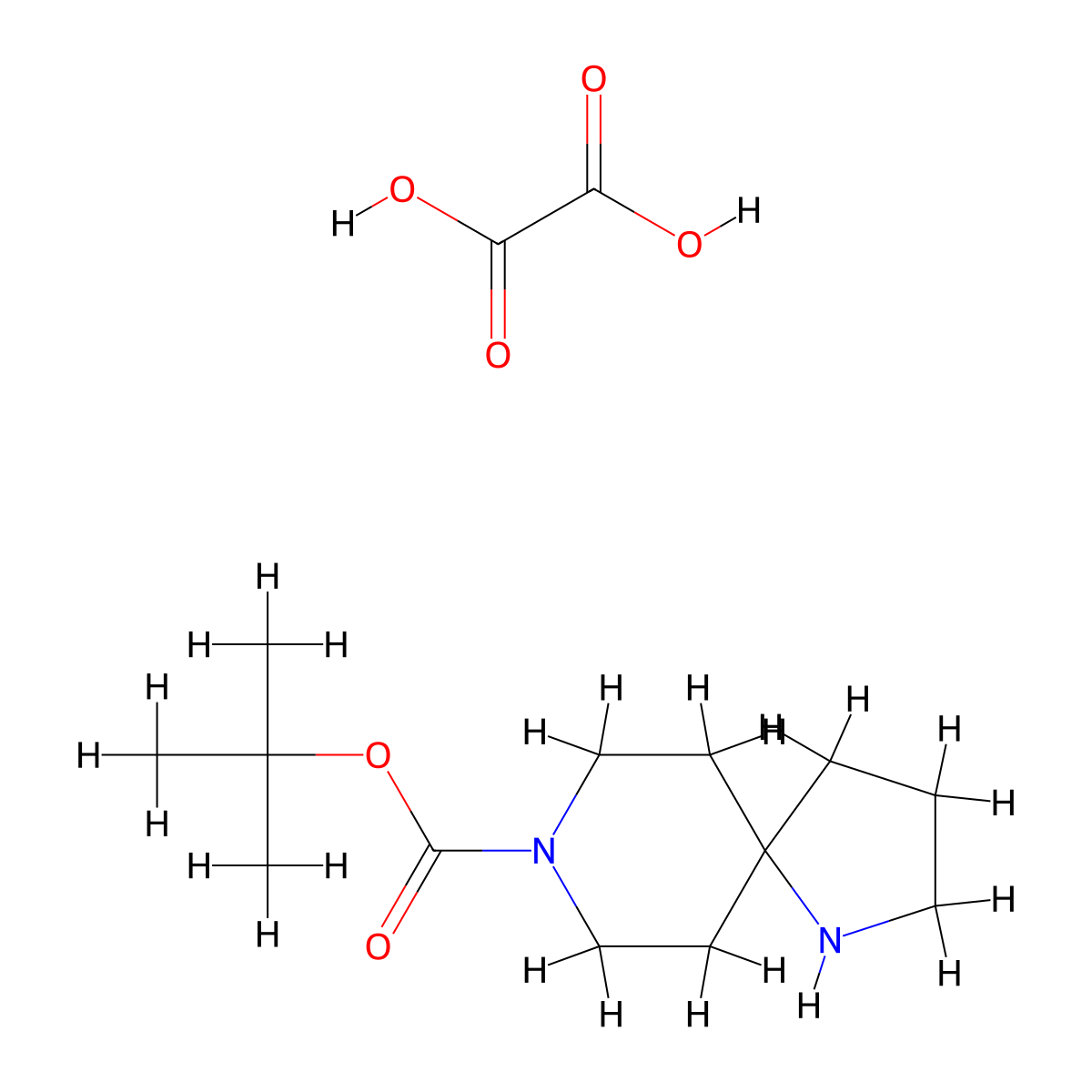 8-Boc-1,8-diazaspiro[4.5]decane oxalate molecular structure, CAS 1408075-17-1