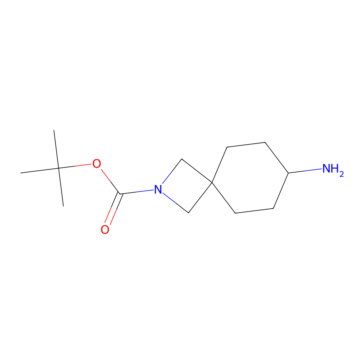 Tert-butyl 7-amino-2-azaspiro[3.5]nonane-2-carboxylate molecular structure, CAS 1408075-19-3