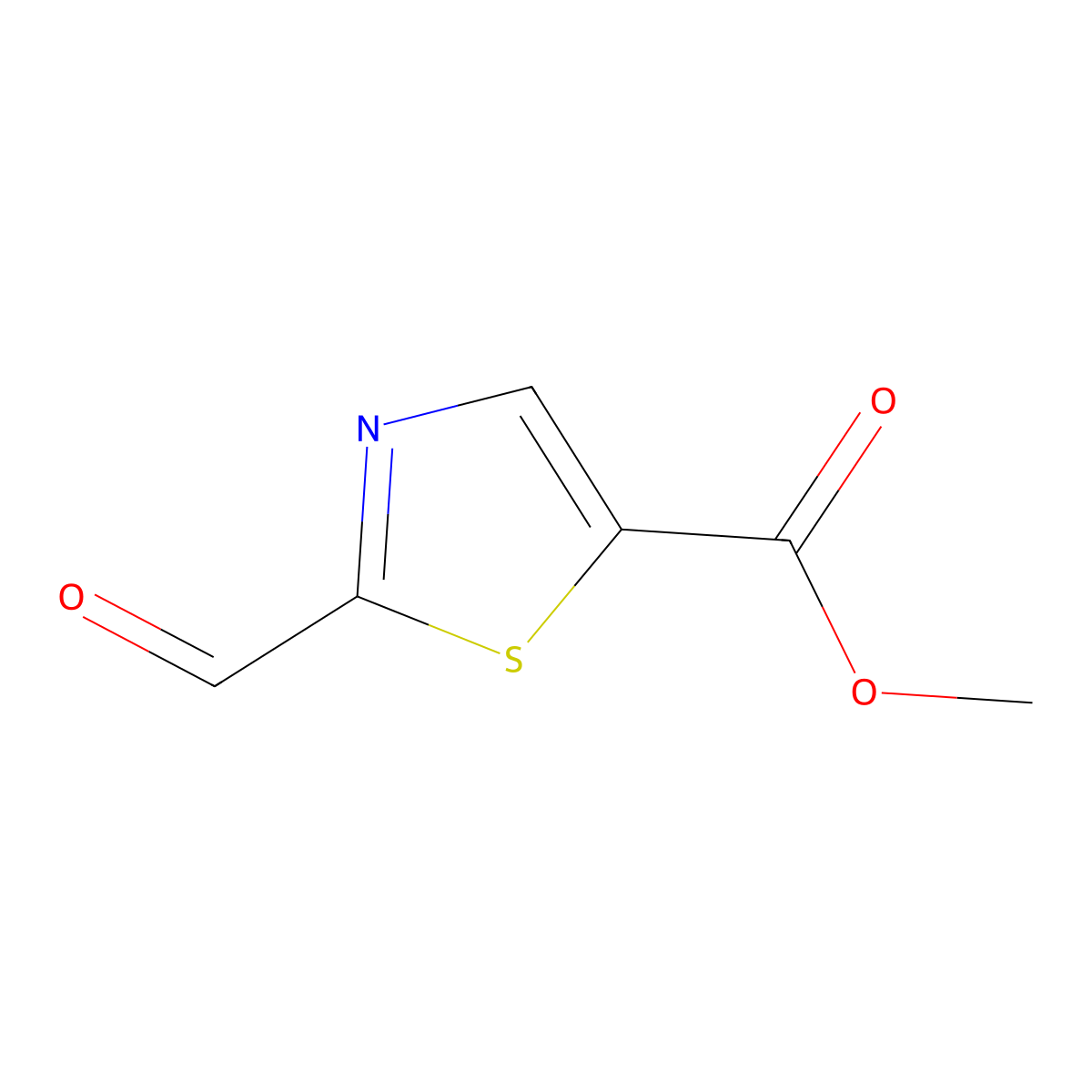 Methyl 2-formyl-1,3-thiazole-5-carboxylate molecular structure, CAS 1408075-35-3