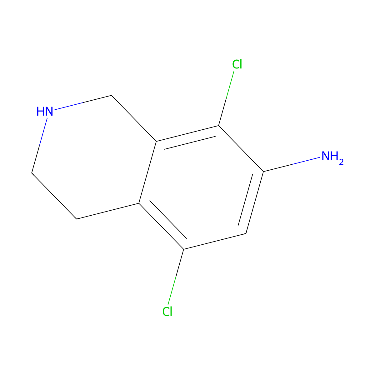 7-Amino-5,8-dichloro-1,2,3,4-tetrahydroisoquinoline molecular structure, CAS 1408075-55-7