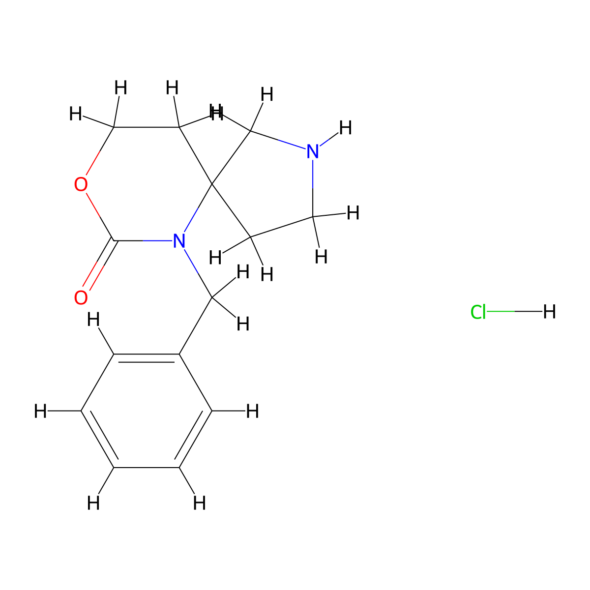 6-Benzyl-8-oxa-2,6-diazaspiro[4.5]decan-7-one hydrochloride molecular structure, CAS 1408075-72-8