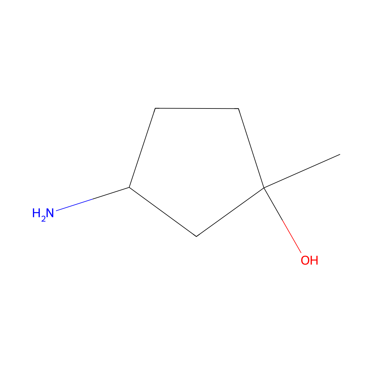 3-Amino-1-methylcyclopentanol molecular structure, CAS 1408075-75-1