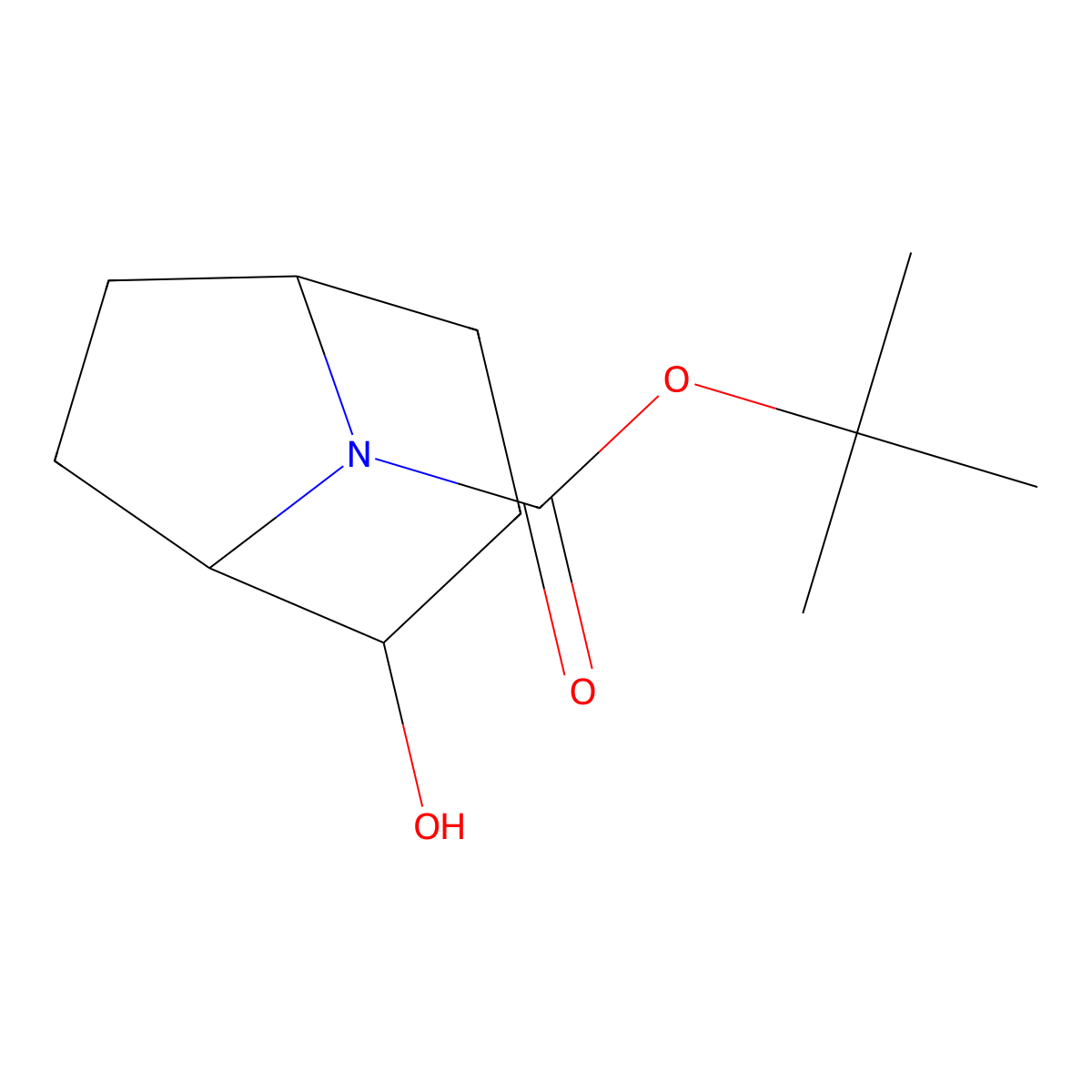 tert-butyl (1R,2R,5S)-2-hydroxy-8-azabicyclo[3.2.1]octane-8-carboxylate molecular structure, CAS 1408075-82-0