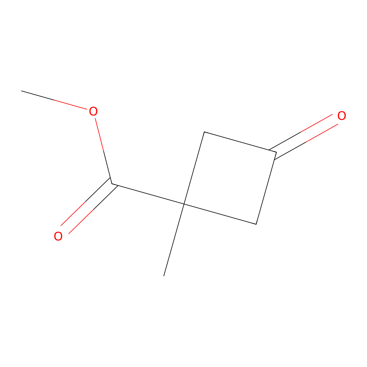 Methyl 3-oxo-1-methyl-cyclobutanecarboxylate molecular structure, CAS 1408075-88-6