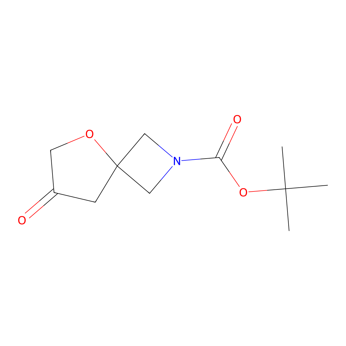 5-Oxa-2-azaspiro[3.4]octane-2-carboxylic acid, 7-oxo-, 1,1-dimethylethyl ester molecular structure, CAS 1408075-90-0
