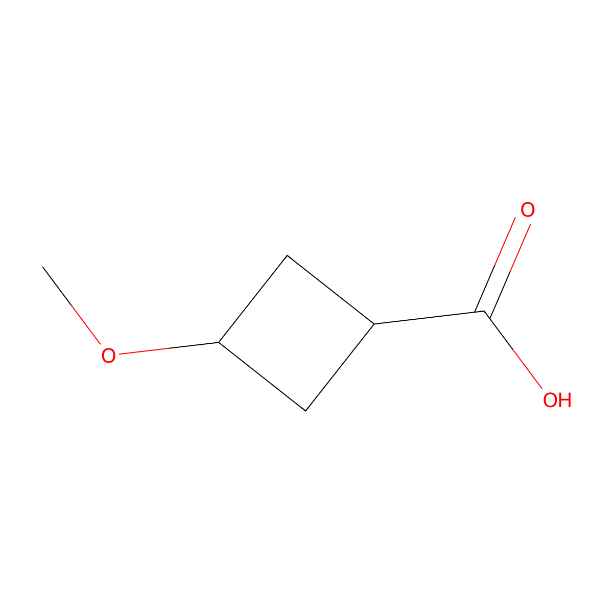 3-Methoxycyclobutane-1-carboxylic acid molecular structure, CAS 1408076-05-0