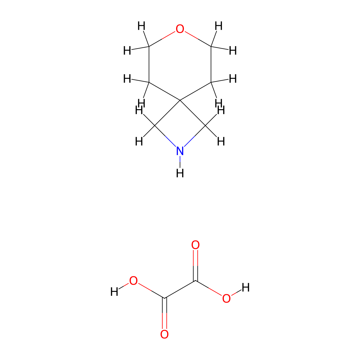 7-Oxa-2-azaspiro[3.5]nonane oxalate molecular structure, CAS 1408076-09-4
