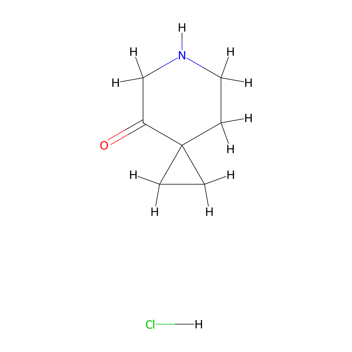 6-Azaspiro[2.5]octan-4-one hydrochloride molecular structure, CAS 1408076-12-9