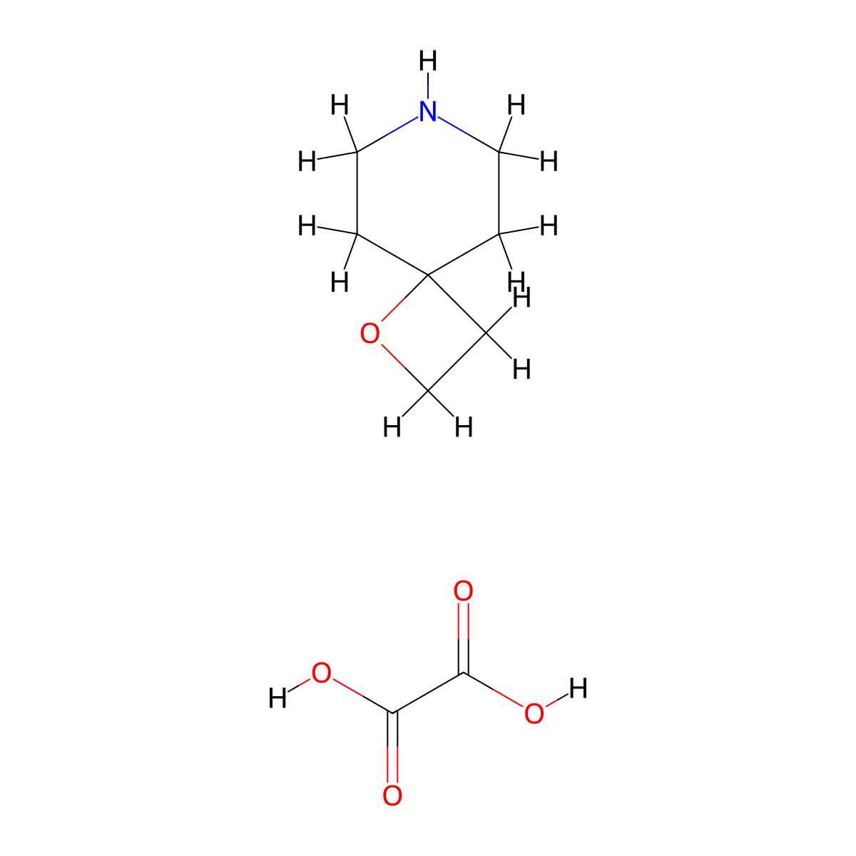 1-Oxa-7-azaspiro(3.5)nonane oxalate molecular structure, CAS 1408076-14-1