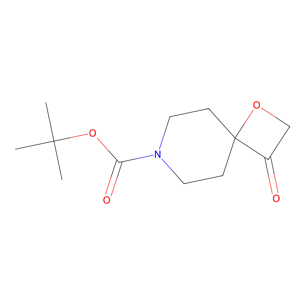 Tert-butyl 3-oxo-1-oxa-7-azaspiro[3.5]nonane-7-carboxylate molecular structure, CAS 1408076-15-2